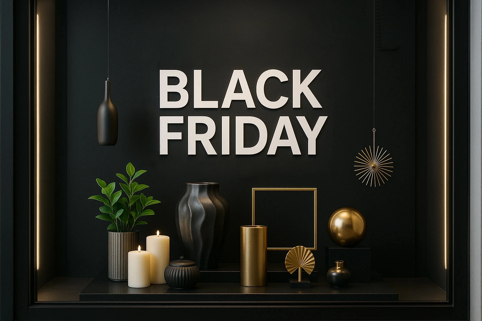 come allestire una vetrina per il Black Friday
